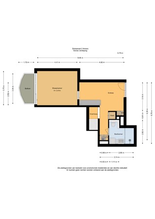 Floorplan - Deltastraat 2, 1353 BR Almere